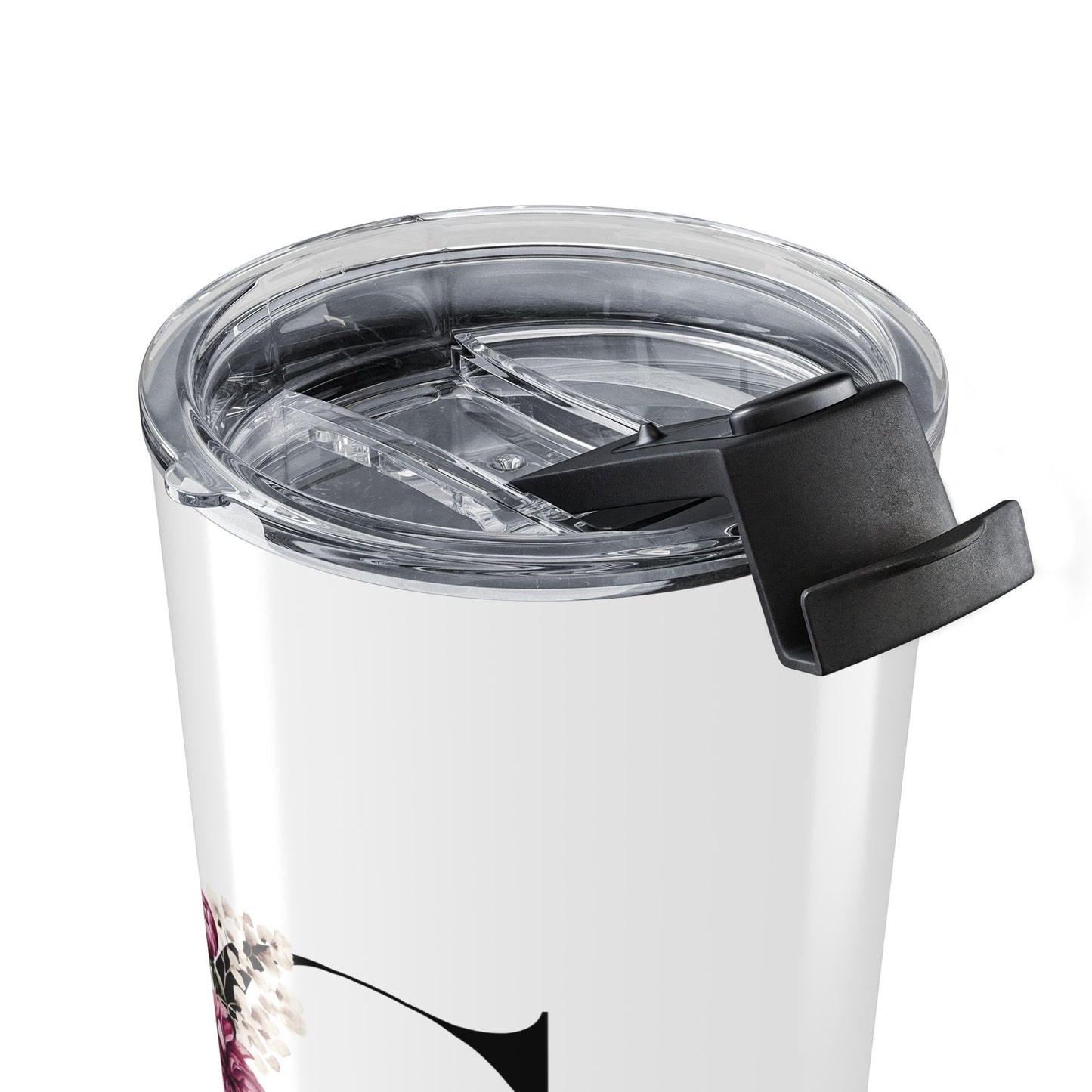 Elegant Letter "C" Floral Monogram Tumbler 20oz