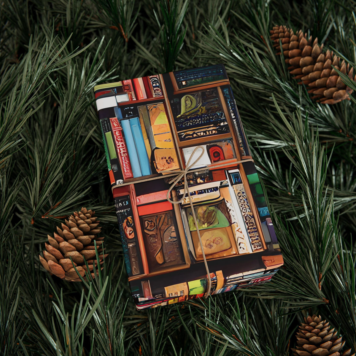 Bookshelf Book Lover Wrapping Paper for Readers