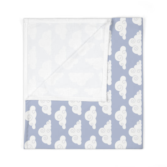 Blue Cloud Soft Newborn Baby Swaddle Blanket