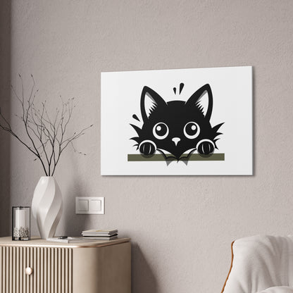 Cute Peeking Kitten Wall Art 30x24