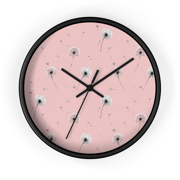 Dandelion Pink Wall Clock