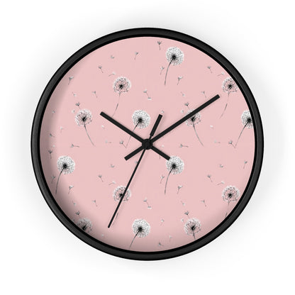 Dandelion Pink Wall Clock