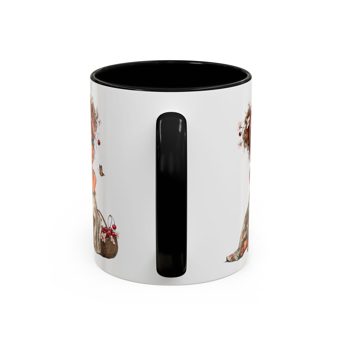 Cute Girl Floral Child Art Accent Mug