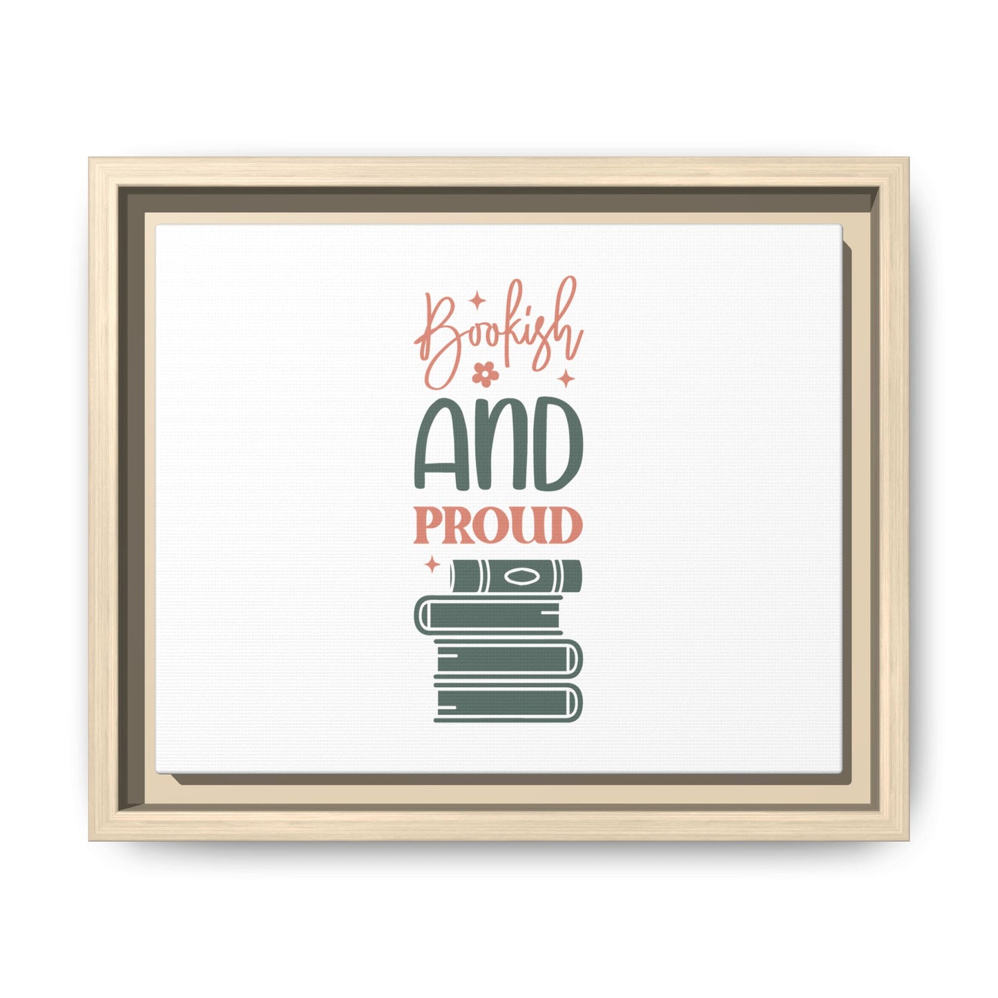Bookish and Proud Framed Canvas
