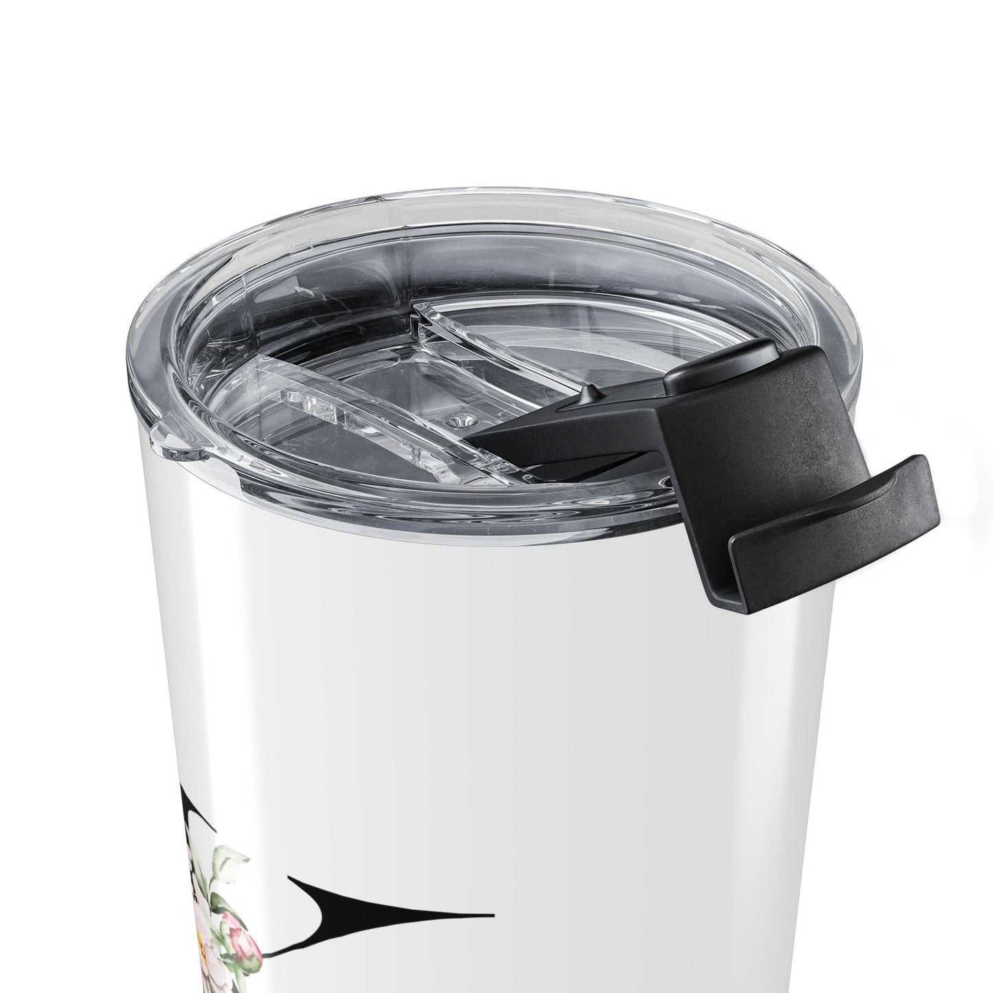 Elegant Letter "K" Floral Monogram Tumbler 20oz