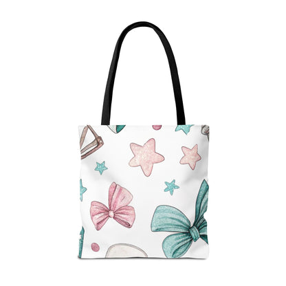 Cute Coffee & Glasses Tote Bag