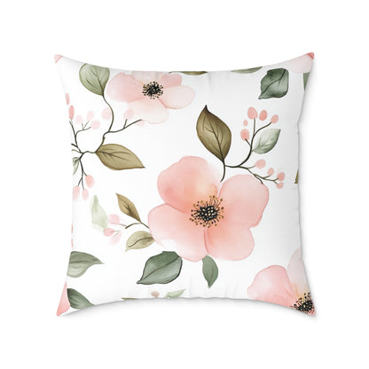 Floral Botanical Accent Square Throw Pillow