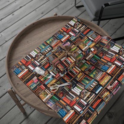 Bookshelf Book Lover Wrapping Paper for Readers