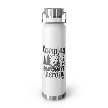 Camping Is My Favorite Therapy Vacuum Insulated Bottle 22oz