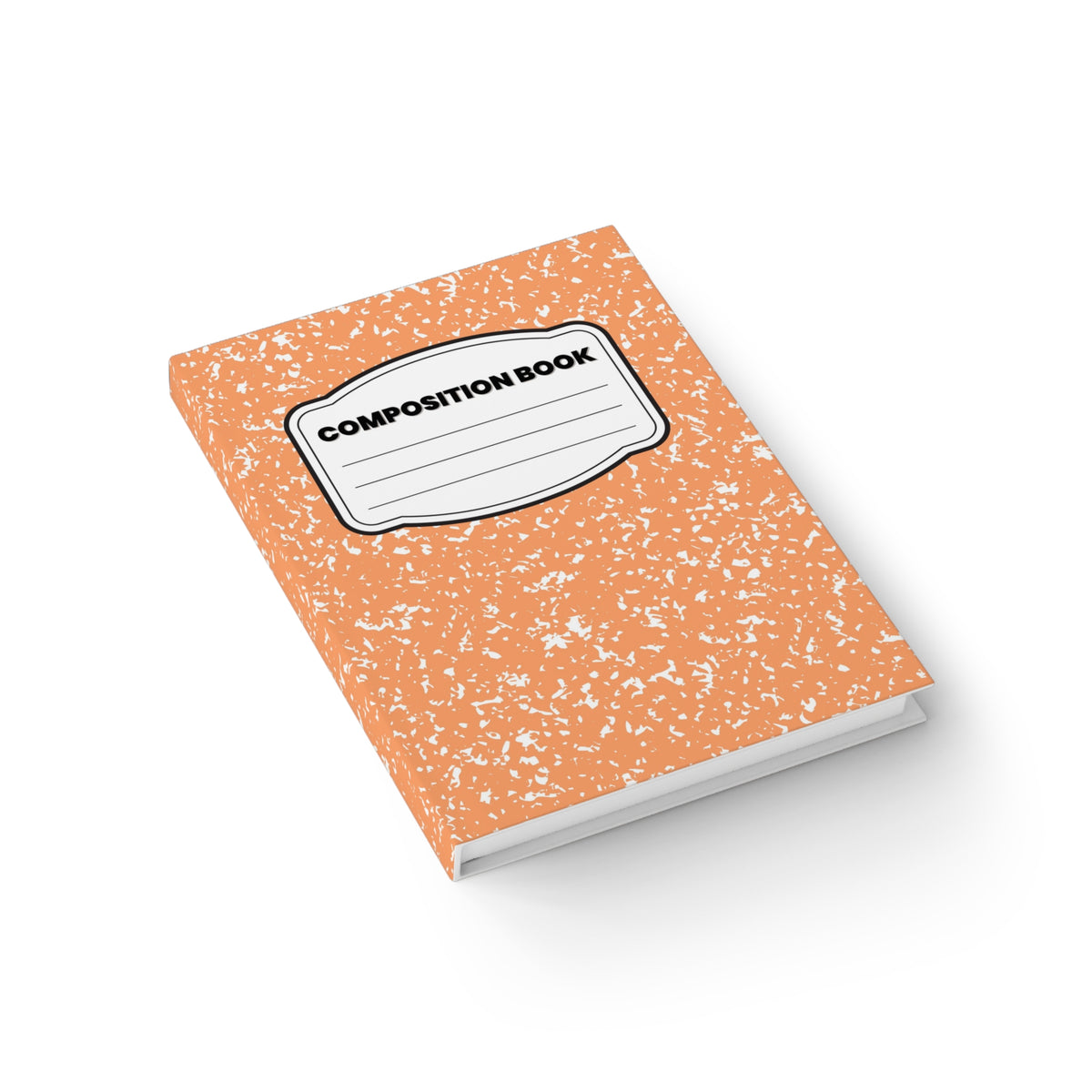 Orange Marble Classic Composition Blank Journal