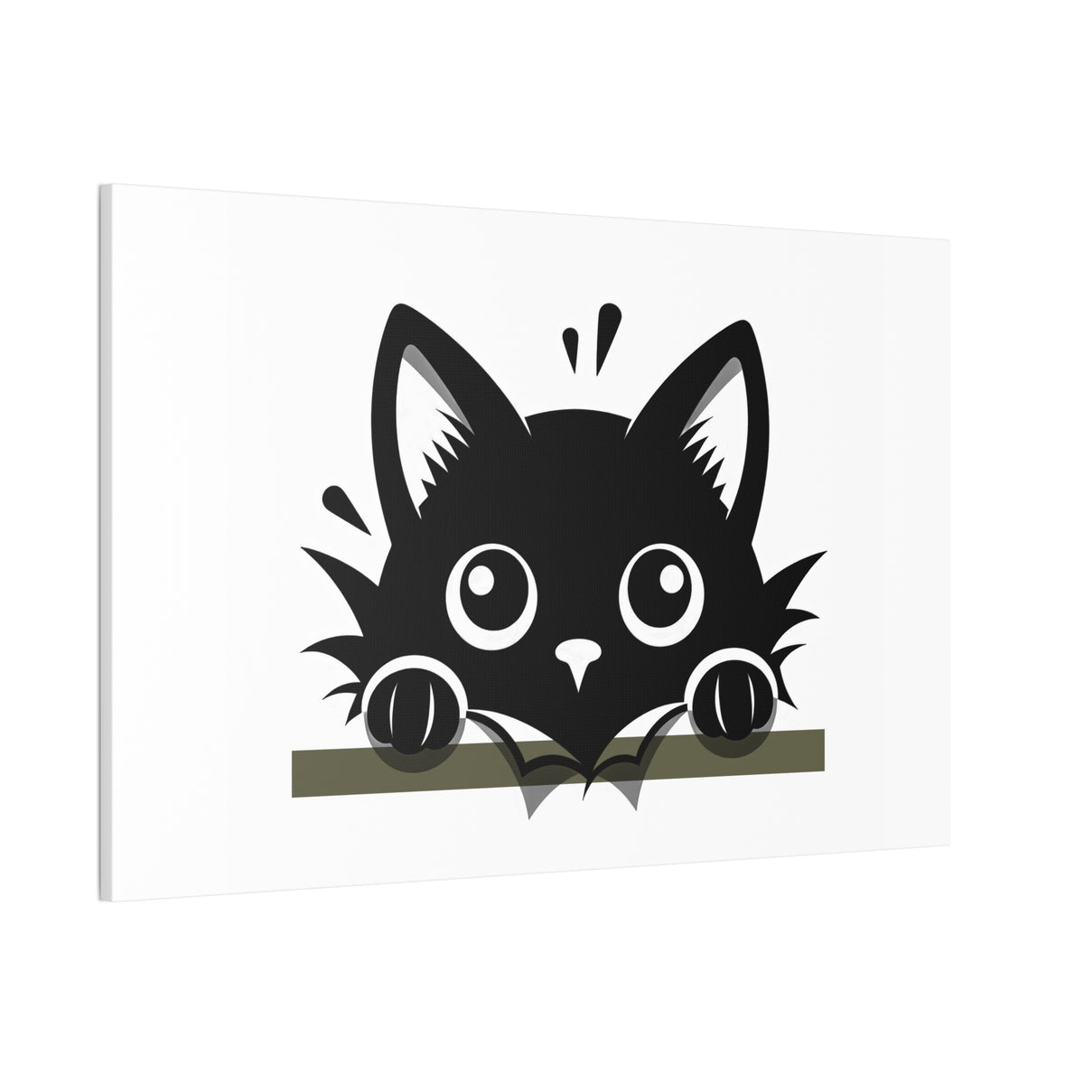 Cute Peeking Kitten Wall Art 30x24