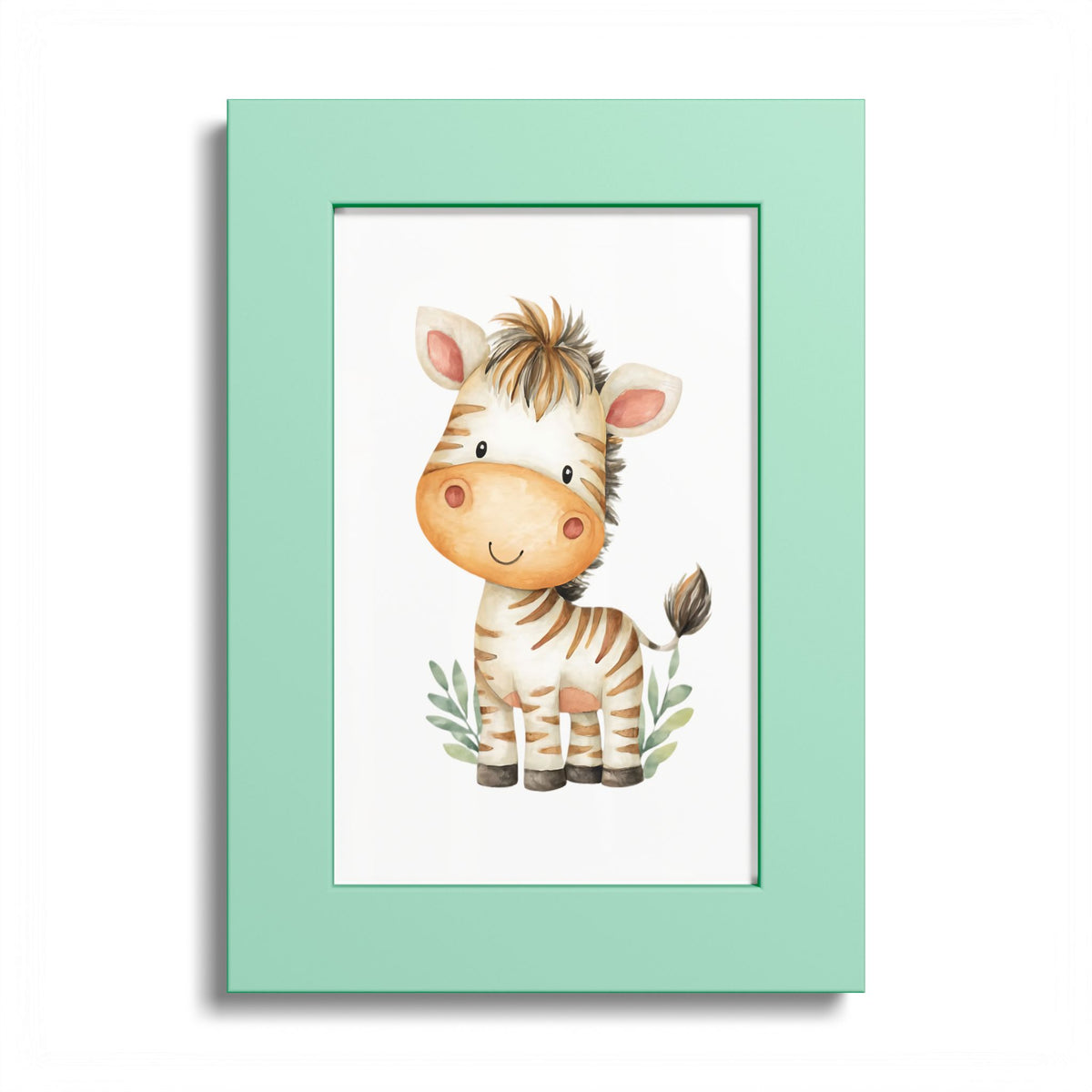 Cute Baby Zebra Nursery Wall Art 5x7