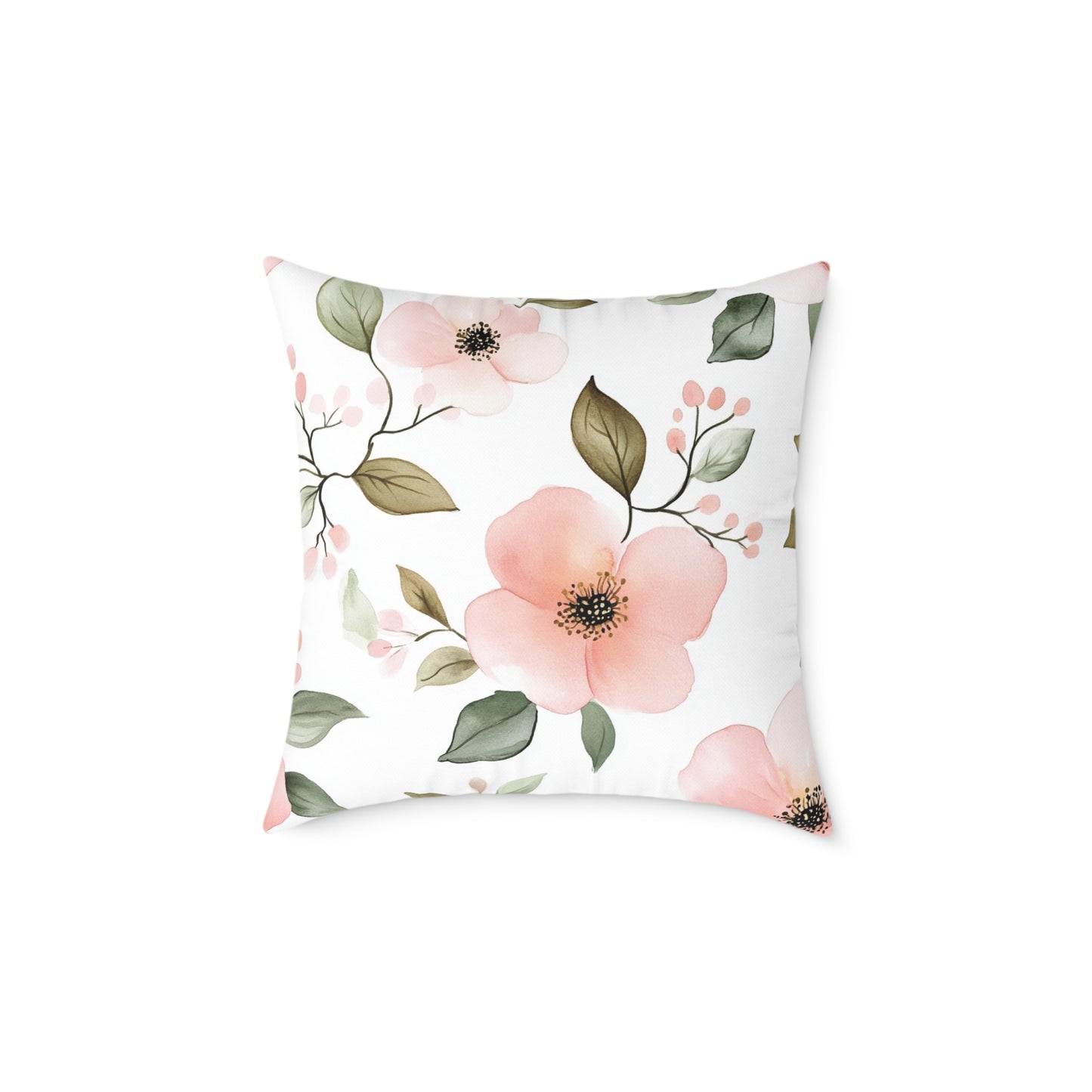 Floral Botanical Accent Square Throw Pillow