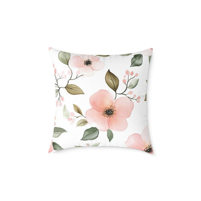 Floral Botanical Accent Square Throw Pillow