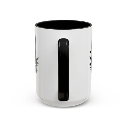 Peek-A-Boo Black Cat Accent Coffee Mug (11, 15oz)