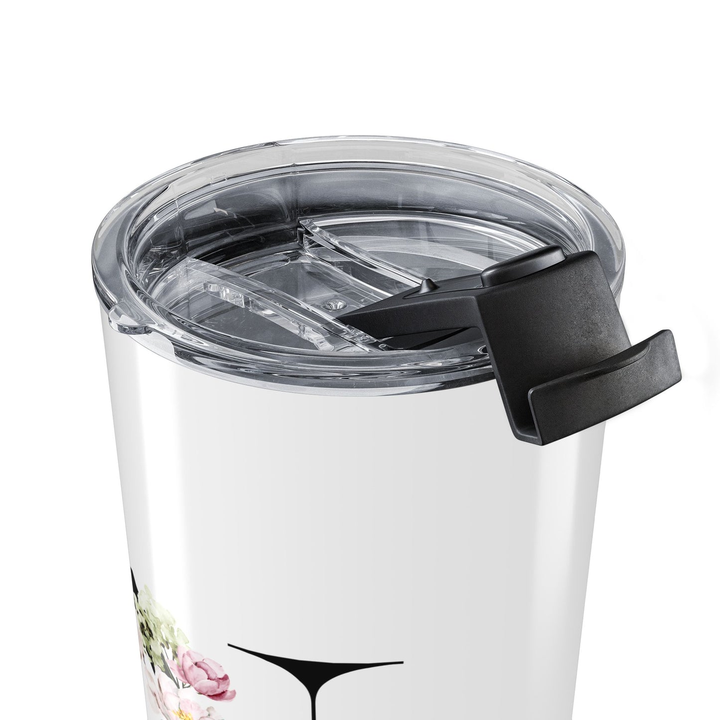 Elegant Letter "N" Floral Monogram Tumbler 20oz