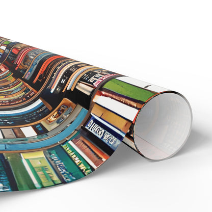Bookshelf Book Lover Wrapping Paper for Readers