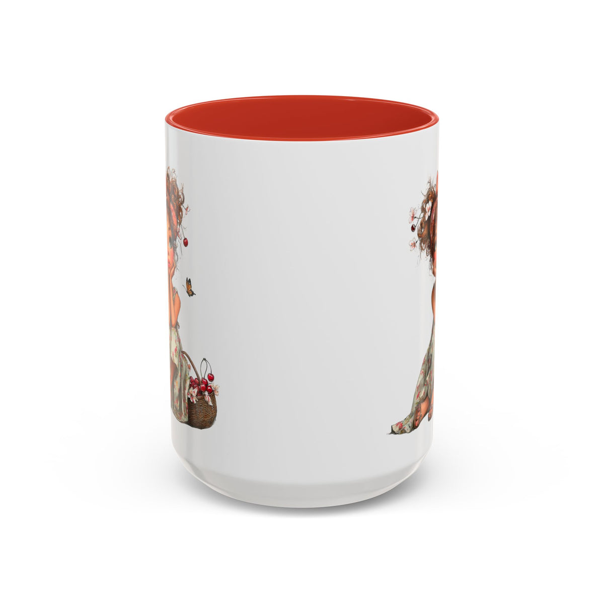 Cute Girl Floral Child Art Accent Mug