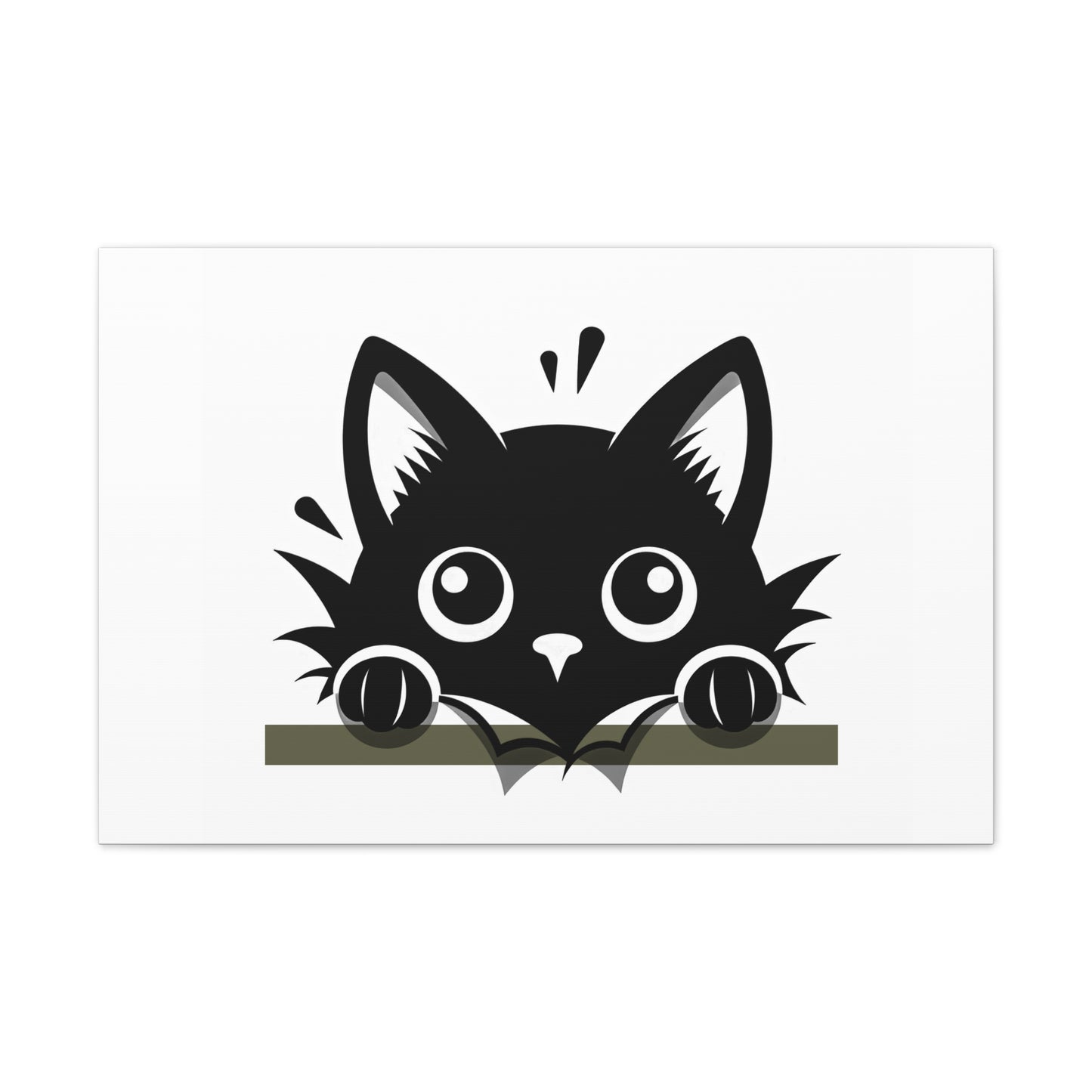 Cute Peeking Kitten Wall Art 30x24
