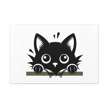 Cute Peeking Kitten Wall Art 30x24