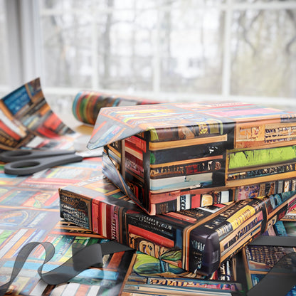 Bookshelf Book Lover Wrapping Paper for Readers