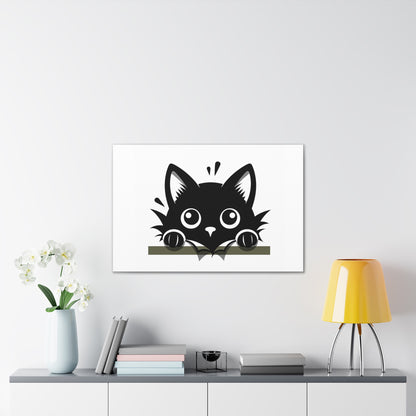 Cute Peeking Kitten Wall Art 30x24