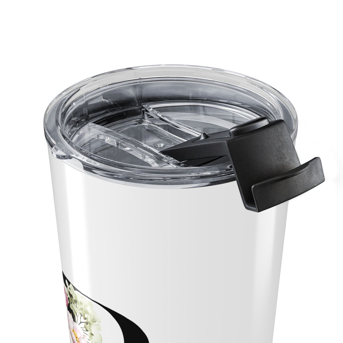 Elegant Letter "B" Floral Monogram Tumbler 20oz