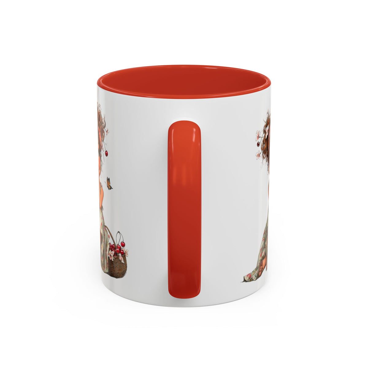 Cute Girl Floral Child Art Accent Mug
