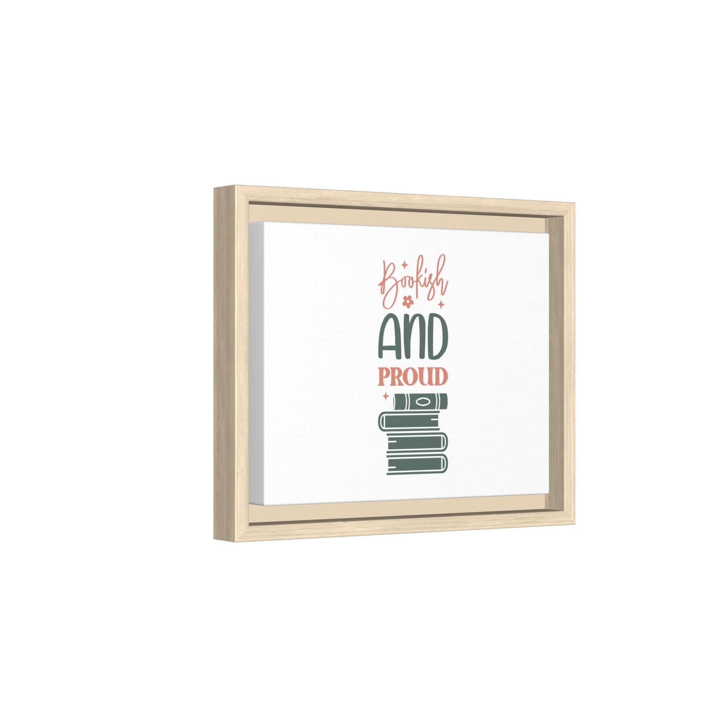 Bookish and Proud Framed Canvas