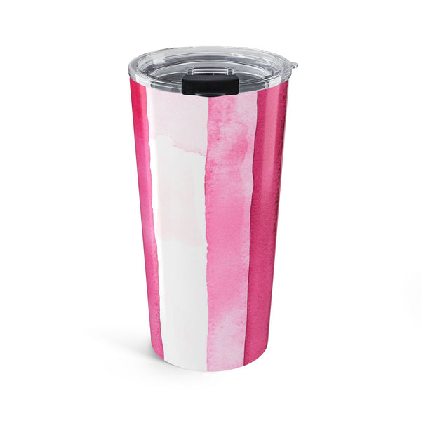 Pink Watercolor Stripe 20 oz Tumbler