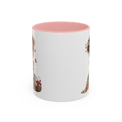 Cute Girl Floral Child Art Accent Mug