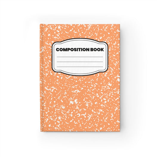 Orange Marble Classic Composition Blank Journal