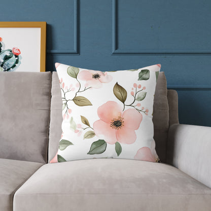 Floral Botanical Accent Square Throw Pillow