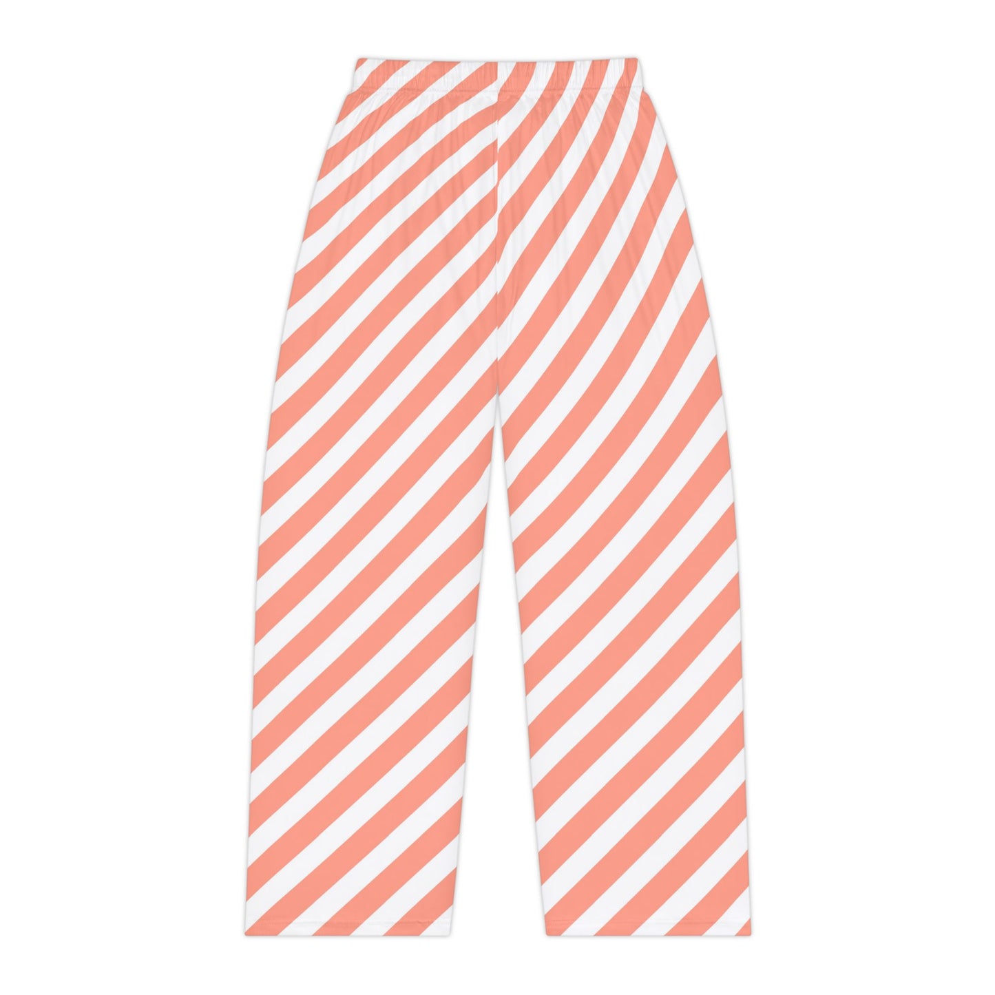 Coral Diagonal Stripe Pajama Pants