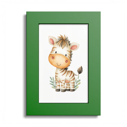 Cute Baby Zebra Nursery Wall Art 5x7