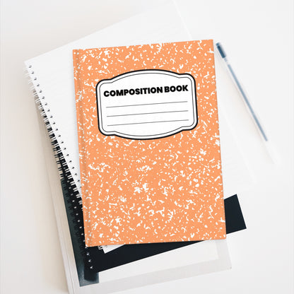Orange Marble Classic Composition Blank Journal