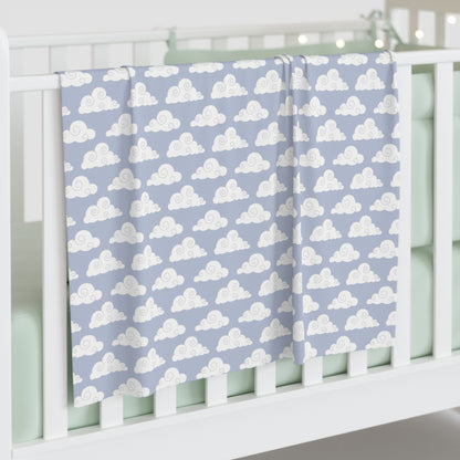 Blue Cloud Soft Newborn Baby Swaddle Blanket