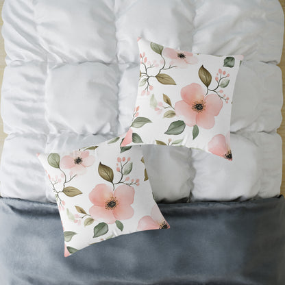 Floral Botanical Accent Square Throw Pillow