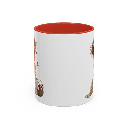 Cute Girl Floral Child Art Accent Mug