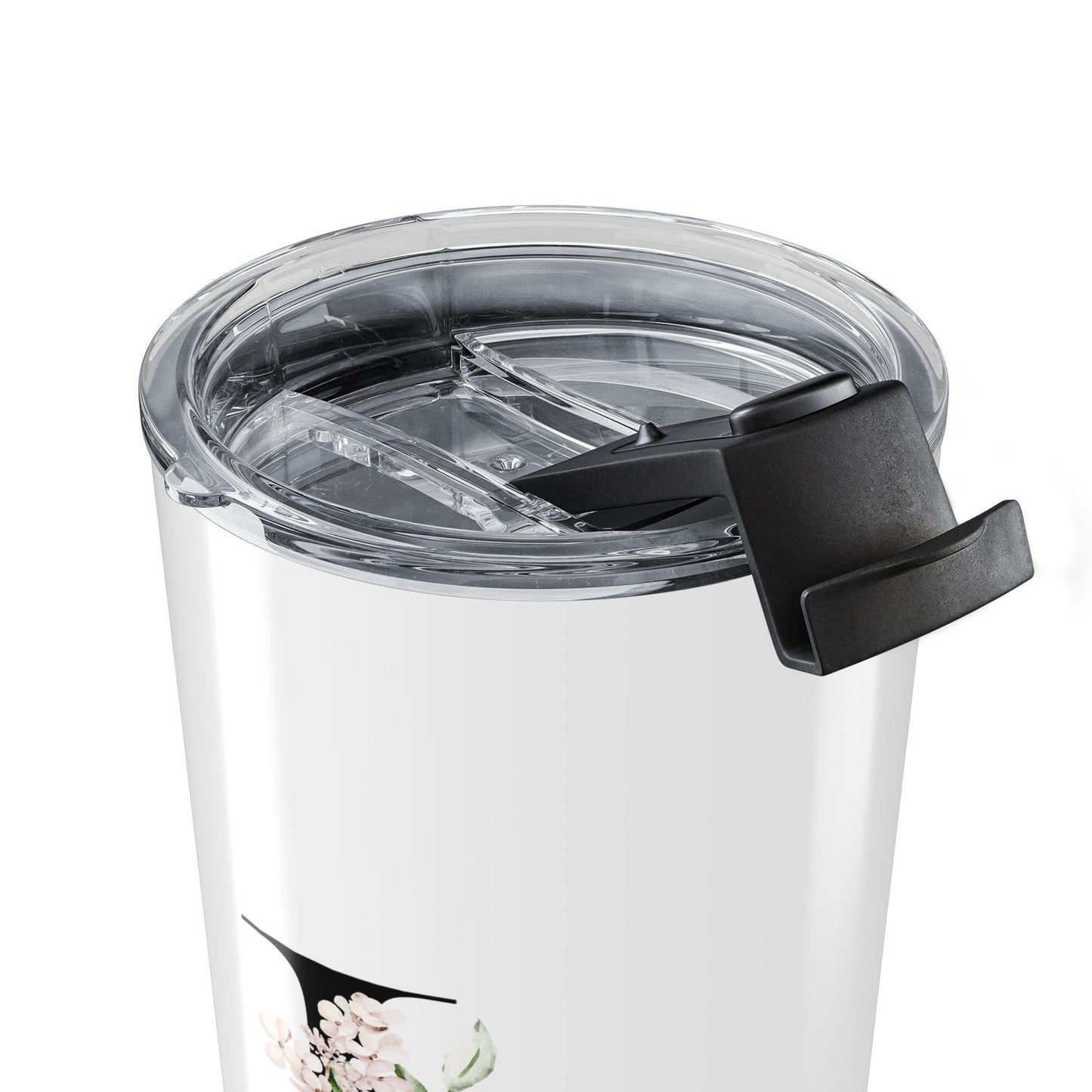 Elegant Letter "J" Floral Monogram Tumbler 20oz